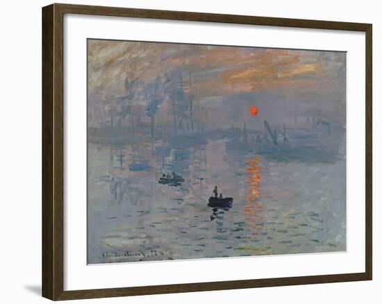 Impression: Sunrise, 1872-Claude Monet-Framed Giclee Print