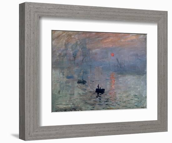 Impression, Sunrise, 1872-Claude Monet-Framed Art Print