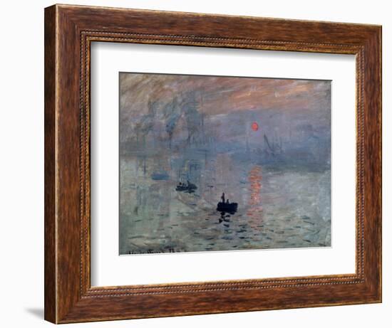 Impression, Sunrise, 1872-Claude Monet-Framed Art Print