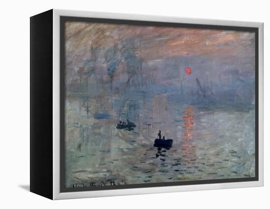 Impression, Sunrise, 1872-Claude Monet-Framed Stretched Canvas