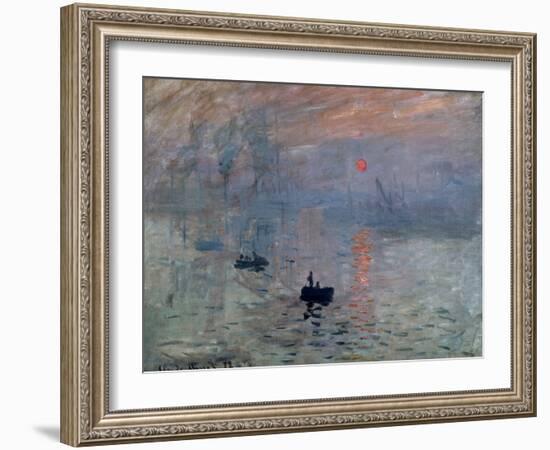 Impression, Sunrise, 1872-Claude Monet-Framed Art Print