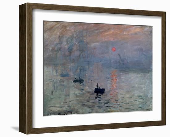 Impression, Sunrise, 1872-Claude Monet-Framed Art Print