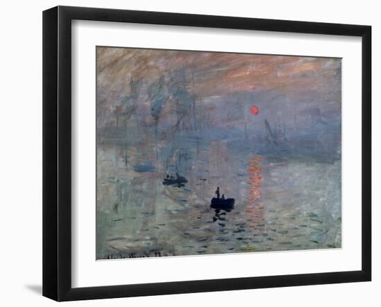 Impression, Sunrise, 1872-Claude Monet-Framed Art Print