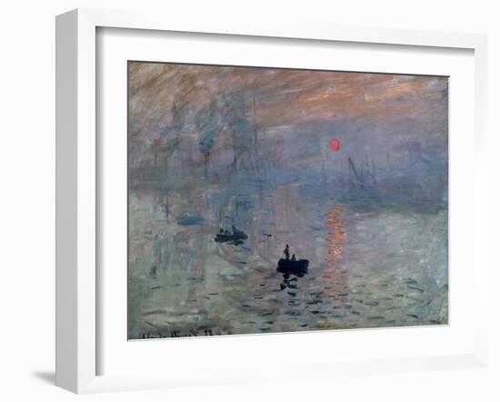 Impression, Sunrise, 1872-Claude Monet-Framed Art Print