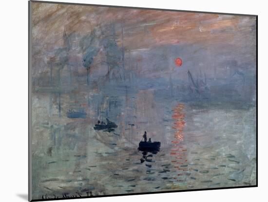 Impression, Sunrise, 1872-Claude Monet-Mounted Art Print