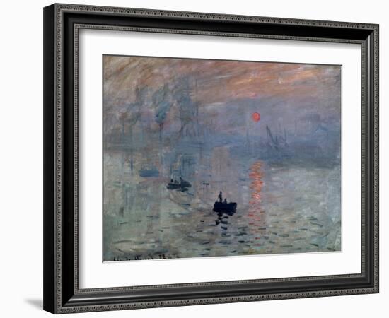 Impression, Sunrise, 1872-Claude Monet-Framed Art Print