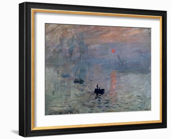 Impression, Sunrise, 1872-Claude Monet-Framed Art Print