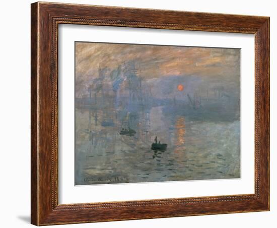 Impression: Sunrise, 1872-Claude Monet-Framed Giclee Print