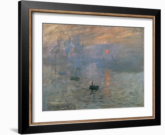 Impression: Sunrise, 1872-Claude Monet-Framed Giclee Print