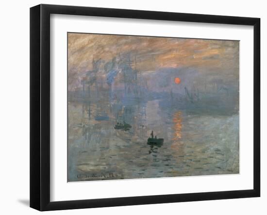 Impression: Sunrise, 1872-Claude Monet-Framed Giclee Print