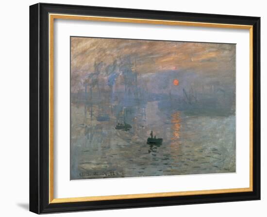 Impression: Sunrise, 1872-Claude Monet-Framed Giclee Print