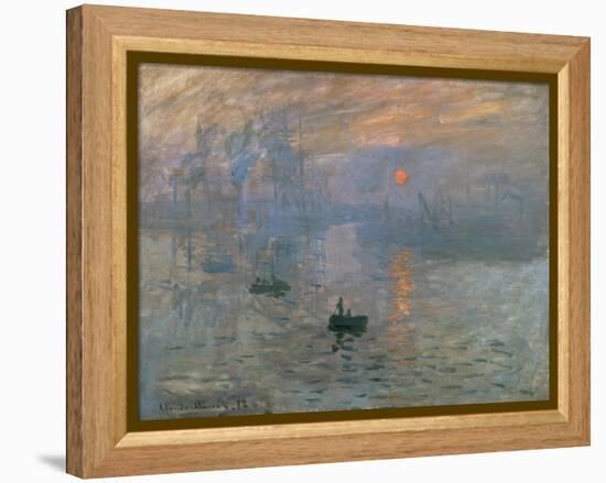 Impression: Sunrise, 1872-Claude Monet-Framed Premier Image Canvas