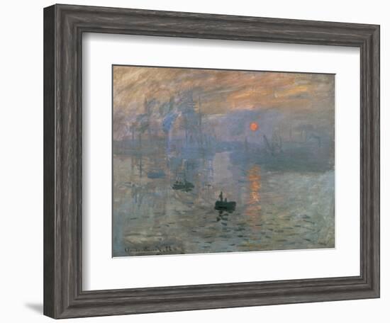 Impression: Sunrise, 1872-Claude Monet-Framed Giclee Print