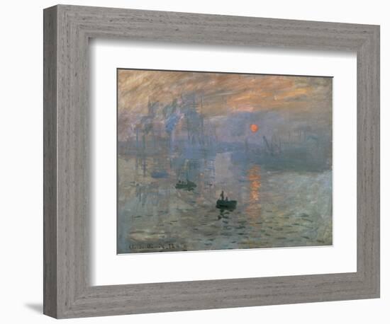 Impression: Sunrise, 1872-Claude Monet-Framed Giclee Print