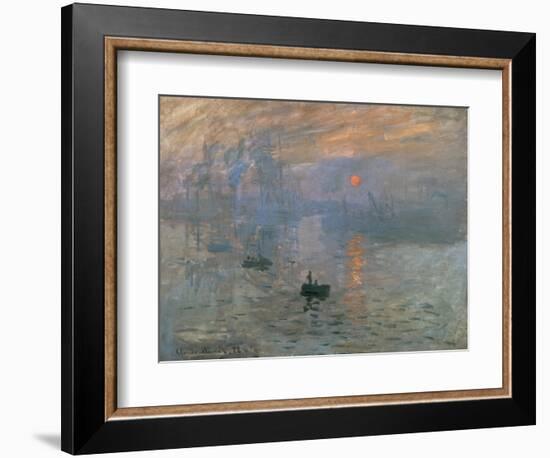 Impression: Sunrise, 1872-Claude Monet-Framed Giclee Print