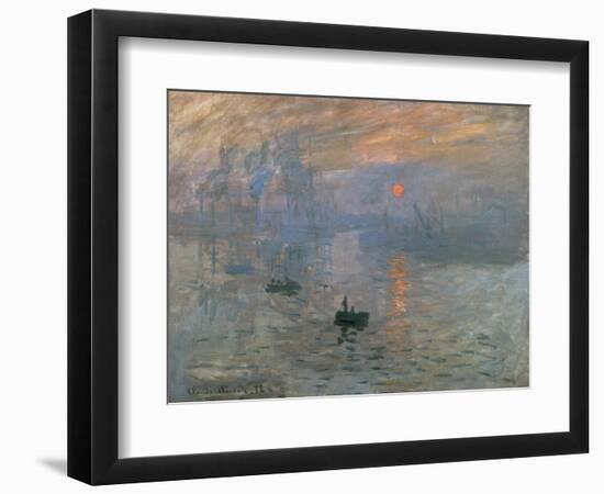 Impression: Sunrise, 1872-Claude Monet-Framed Giclee Print