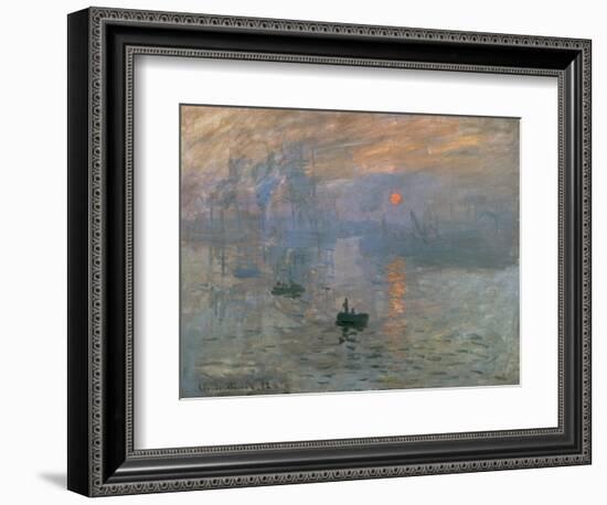 Impression: Sunrise, 1872-Claude Monet-Framed Giclee Print