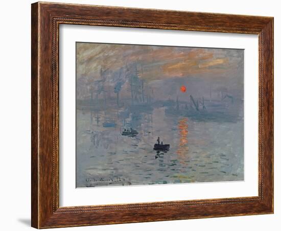 Impression: Sunrise, 1872-Claude Monet-Framed Giclee Print