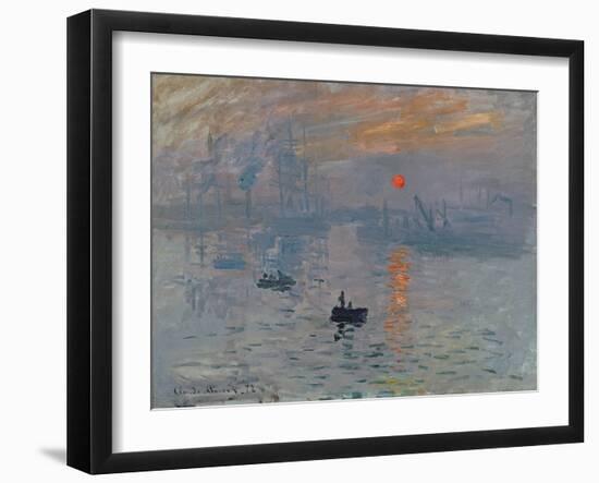 Impression: Sunrise, 1872-Claude Monet-Framed Giclee Print