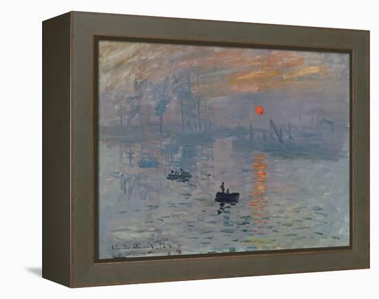 Impression: Sunrise, 1872-Claude Monet-Framed Premier Image Canvas