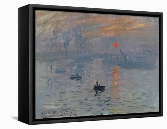 Impression: Sunrise, 1872-Claude Monet-Framed Premier Image Canvas