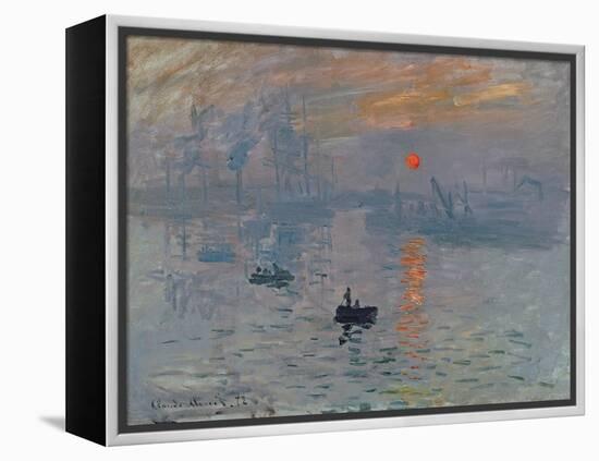 Impression: Sunrise, 1872-Claude Monet-Framed Premier Image Canvas