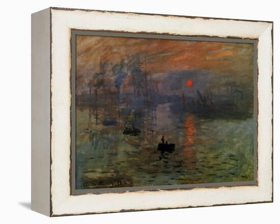 Impression: Sunrise 1873-Claude Monet-Framed Premier Image Canvas