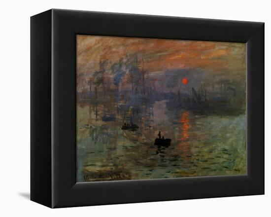 Impression: Sunrise 1873-Claude Monet-Framed Premier Image Canvas