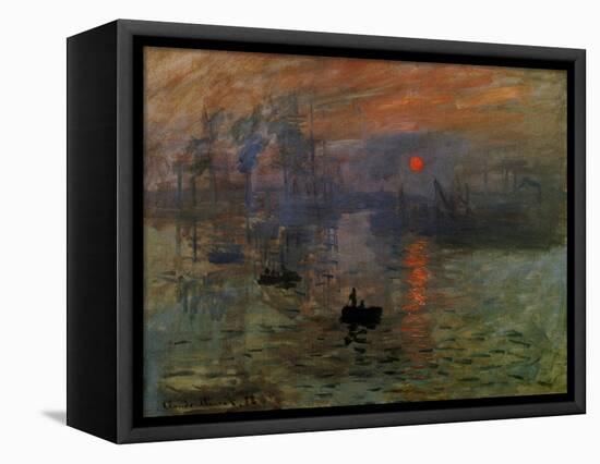 Impression: Sunrise 1873-Claude Monet-Framed Premier Image Canvas