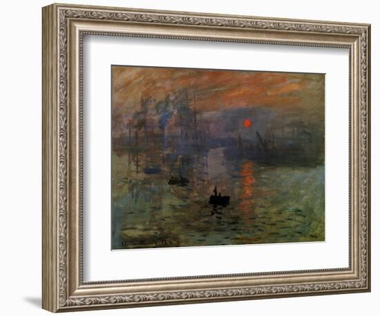 Impression: Sunrise 1873-Claude Monet-Framed Giclee Print