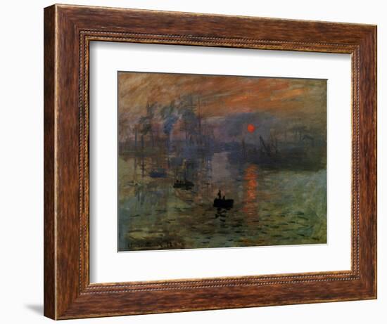 Impression: Sunrise 1873-Claude Monet-Framed Giclee Print