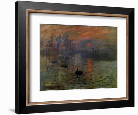 Impression: Sunrise 1873-Claude Monet-Framed Giclee Print