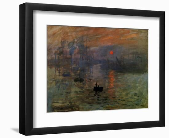 Impression: Sunrise 1873-Claude Monet-Framed Giclee Print