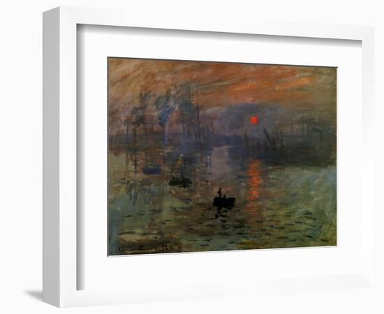 Impression: Sunrise 1873-Claude Monet-Framed Giclee Print