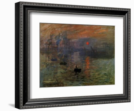 Impression: Sunrise 1873-Claude Monet-Framed Giclee Print