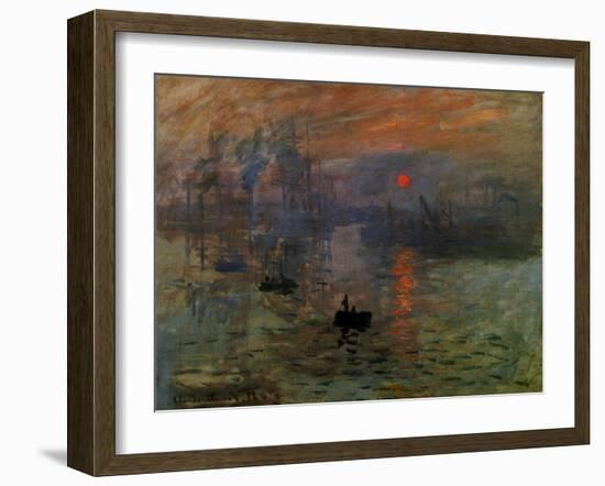 Impression: Sunrise 1873-Claude Monet-Framed Giclee Print