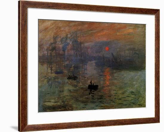 Impression: Sunrise 1873-Claude Monet-Framed Giclee Print