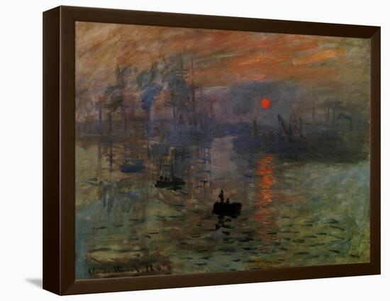 Impression: Sunrise 1873-Claude Monet-Framed Premier Image Canvas