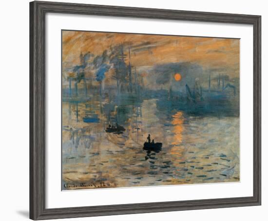 Impression, Sunrise, c.1872-Claude Monet-Framed Art Print