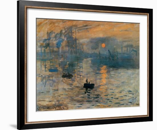 Impression, Sunrise, c.1872-Claude Monet-Framed Art Print