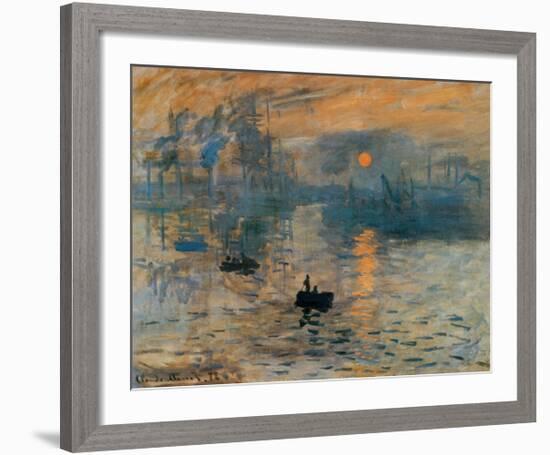 Impression, Sunrise, c.1872-Claude Monet-Framed Art Print