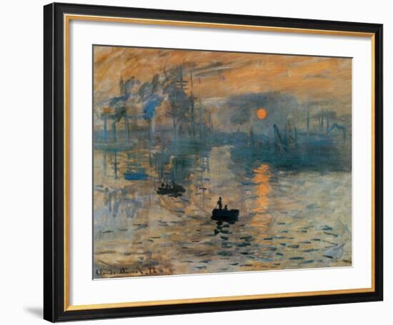 Impression, Sunrise, c.1872-Claude Monet-Framed Art Print