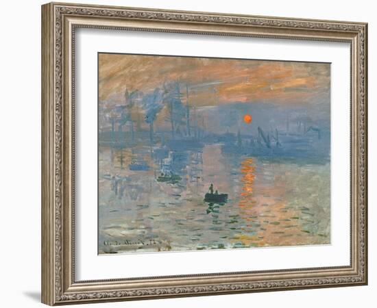 Impression, Sunrise (Impression, Soleil Levan), 1872-Claude Monet-Framed Giclee Print