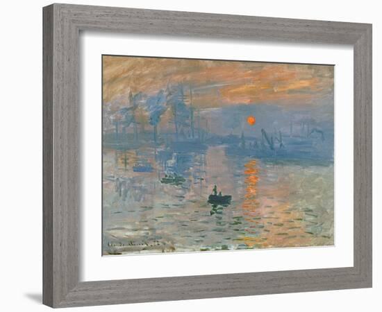 Impression, Sunrise (Impression, Soleil Levan), 1872-Claude Monet-Framed Giclee Print