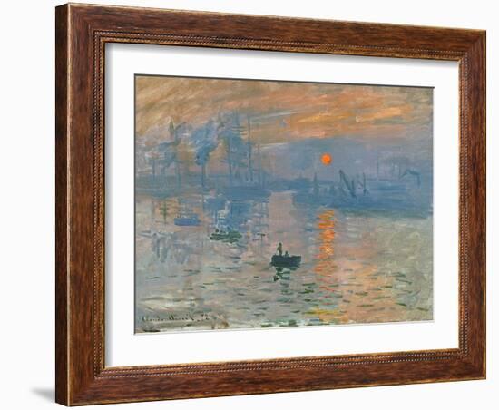 Impression, Sunrise (Impression, Soleil Levan), 1872-Claude Monet-Framed Giclee Print