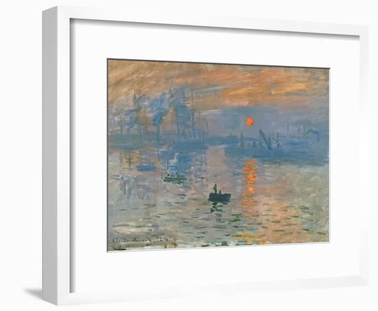 Impression, Sunrise (Impression, Soleil Levan), 1872-Claude Monet-Framed Giclee Print