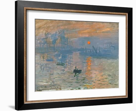 Impression, Sunrise (Impression, Soleil Levan), 1872-Claude Monet-Framed Giclee Print