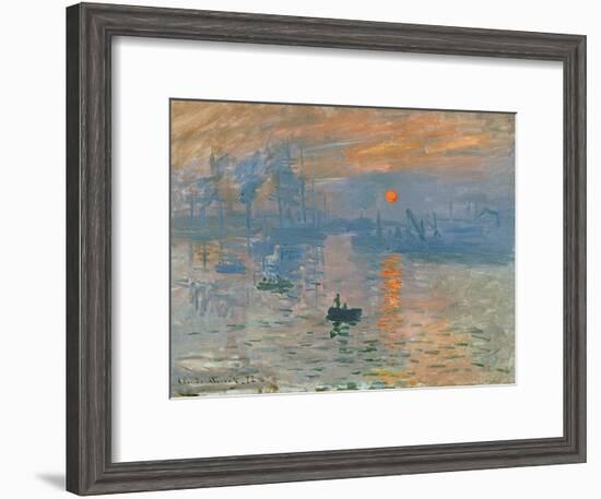 Impression, Sunrise (Impression, Soleil Levan), 1872-Claude Monet-Framed Giclee Print