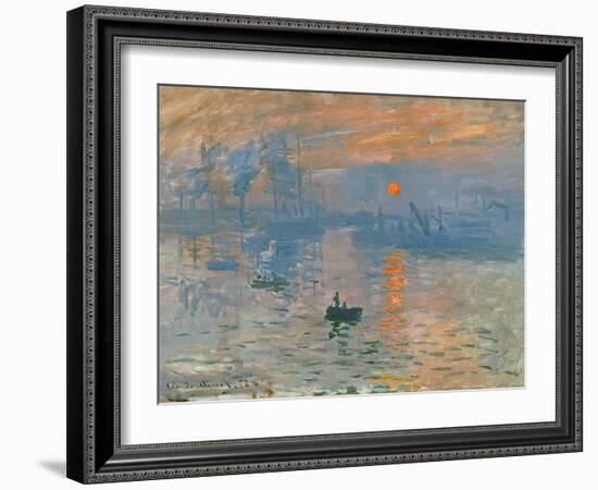 Impression, Sunrise (Impression, Soleil Levan), 1872-Claude Monet-Framed Giclee Print