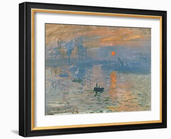 Impression, Sunrise (Impression, Soleil Levan), 1872-Claude Monet-Framed Giclee Print